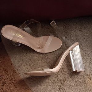 Clear heels